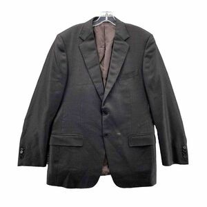 Ermenegildo Zegna Blazer Mens 52 R‎ Brown Herringbone Cashmere Wool Silk Sport